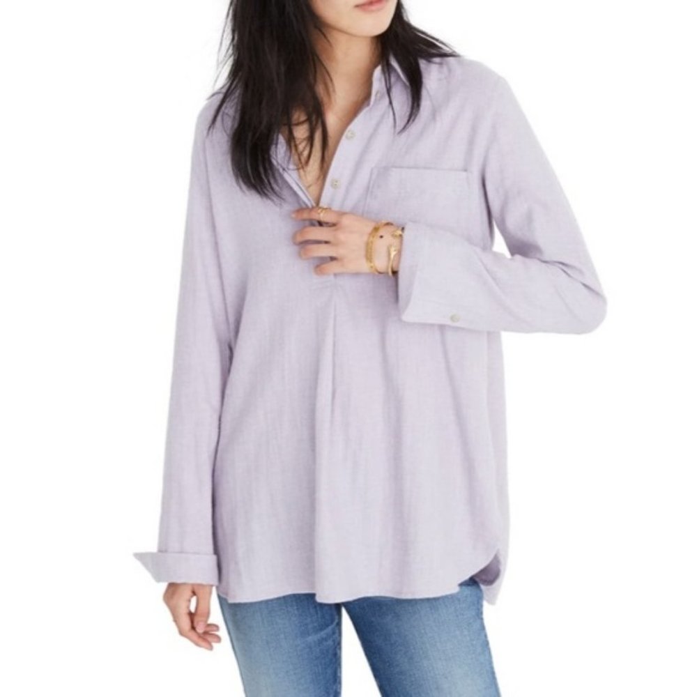 Madewell "Ex-Boyfriend Flannel Button Down" Size S